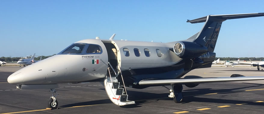 Executive Jet Phenom 100 E by Embraer, Cancun Mexico